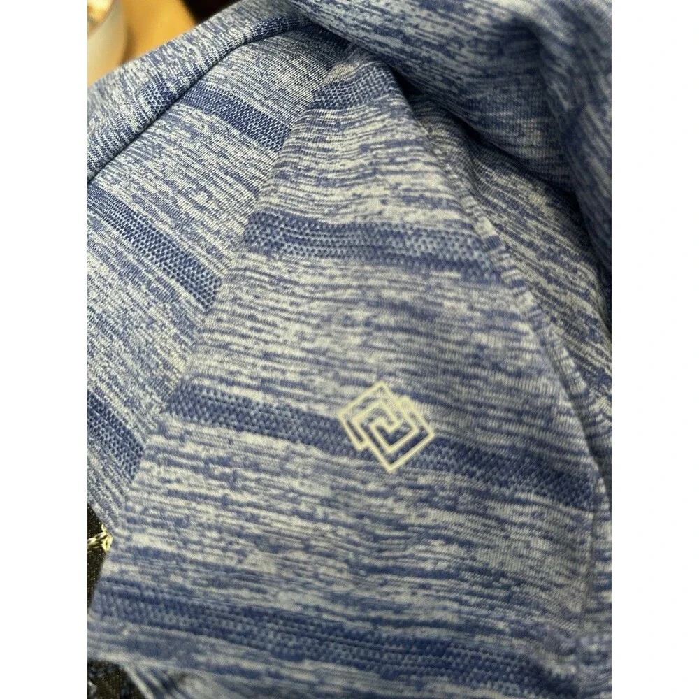Zelos Flex 3XLT Big & Tall Blue Striped Crew Neck Short Sleeve Tee Poly/Span